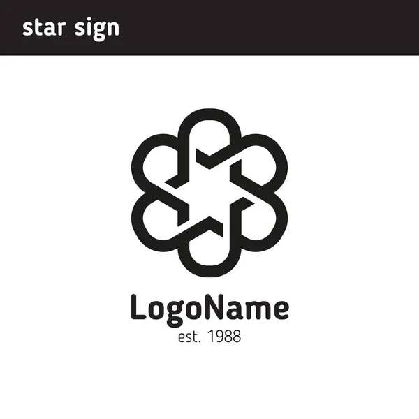 Sign in the form of atom for the company — Stock Vector