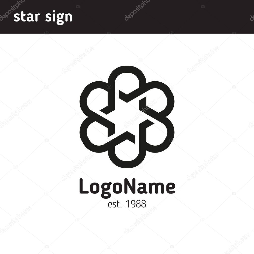Logo atom, for the company dealing with fuel or science, biology
