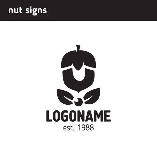 The logo in the form of a nut — Stock Vector