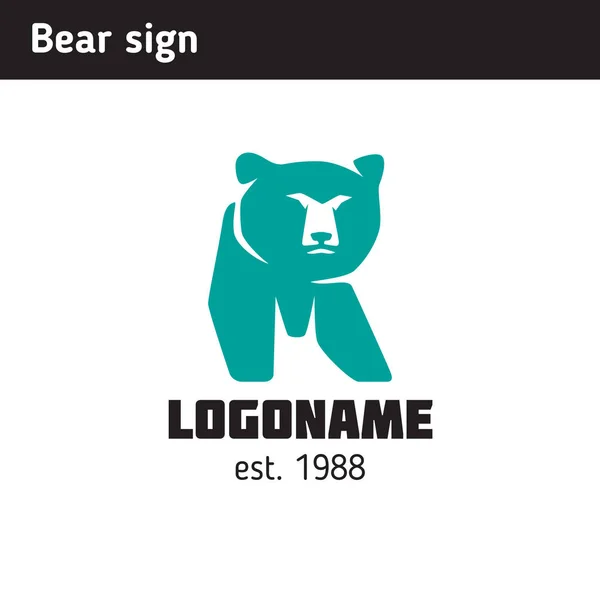 Logo in Form eines Bären — Stockvektor