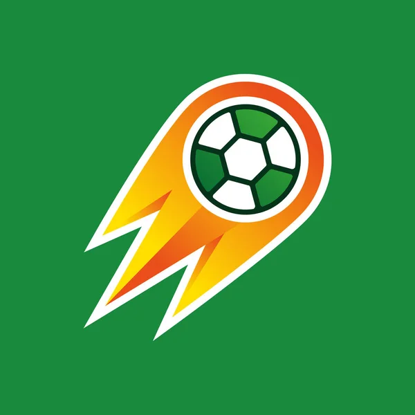 Illust, pelota de fútbol en llamas Ilustración De Stock
