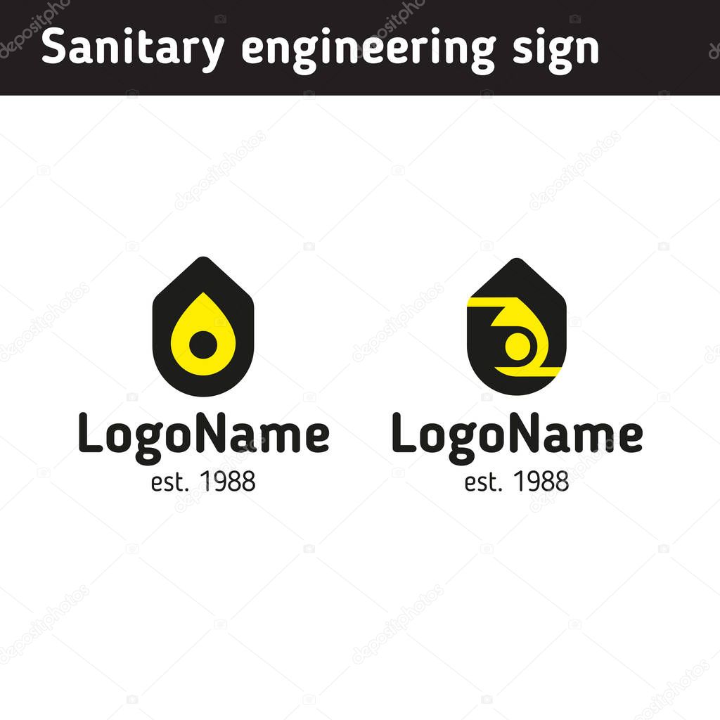 Sign for a company engaged in water supply, laying systems in th
