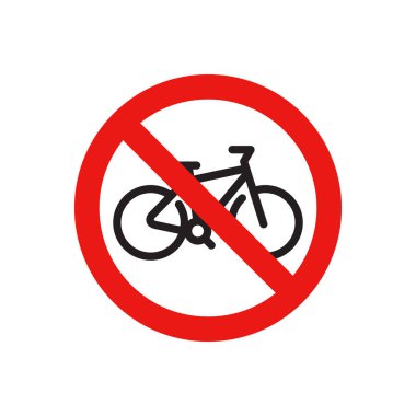 Hareket bir bisiklet yasaklayan bir işaret yasaklayan 
