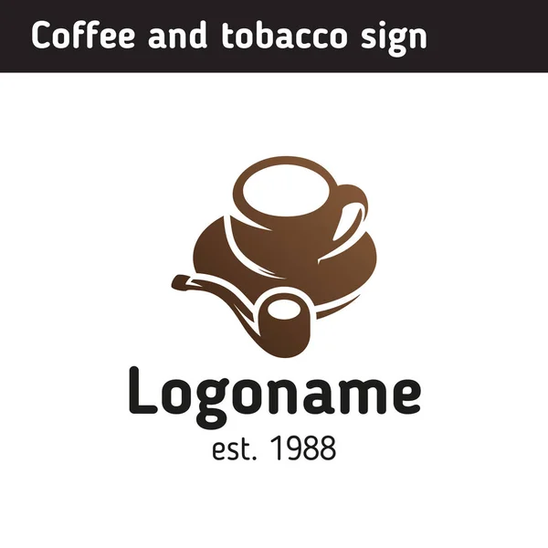 Modèle de logo pour un café — Image vectorielle