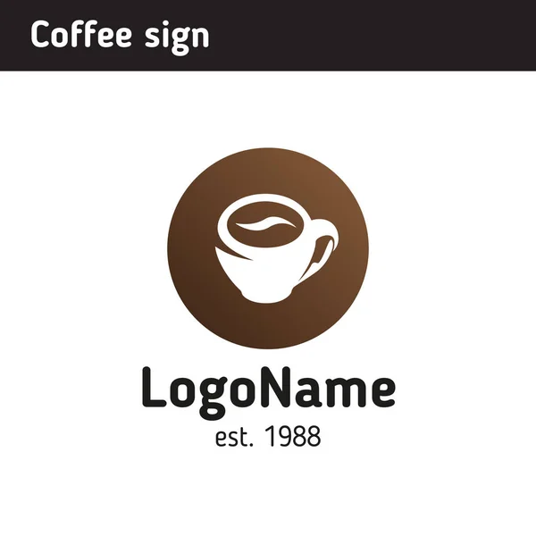 Logotyp mall för ett kaffehus — Stock vektor