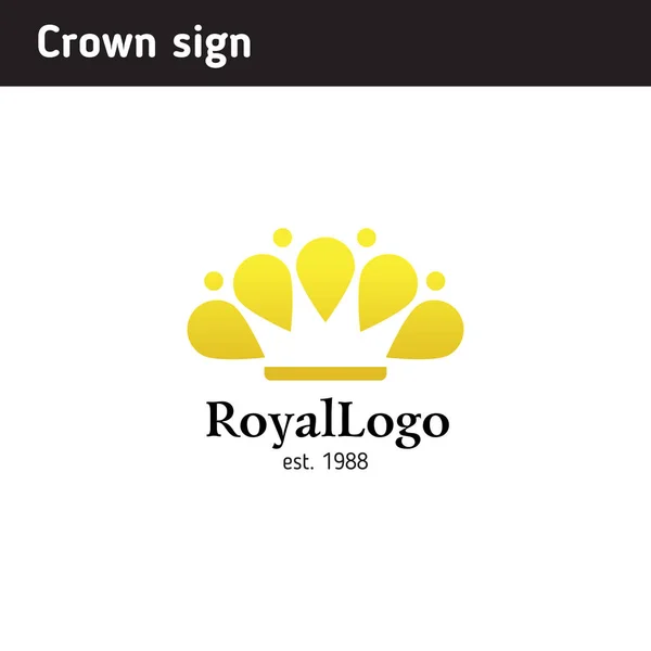 Templat logo dalam bentuk mahkota - Stok Vektor