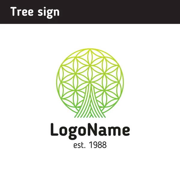 Logo bir ağaç, bir alan uygulama eğitim, Aile, beni — Stok Vektör