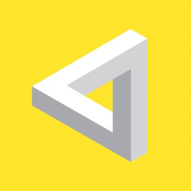 Mobius üçgen şeklinde logosu