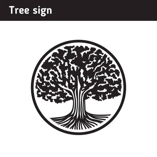 Kökleri ile yaşlı bir ağaç şeklinde logosu