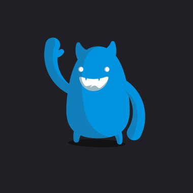 Logo komik canavar, canavar kafa