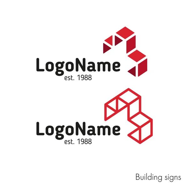 Logo pro stavební firmu nebo působící v designu — Stockový vektor