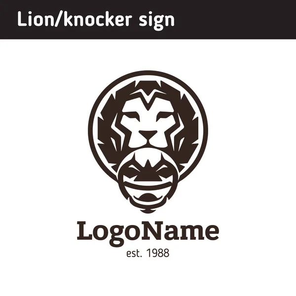 Klepadlo logo v podobě Lví hlava — Stockový vektor