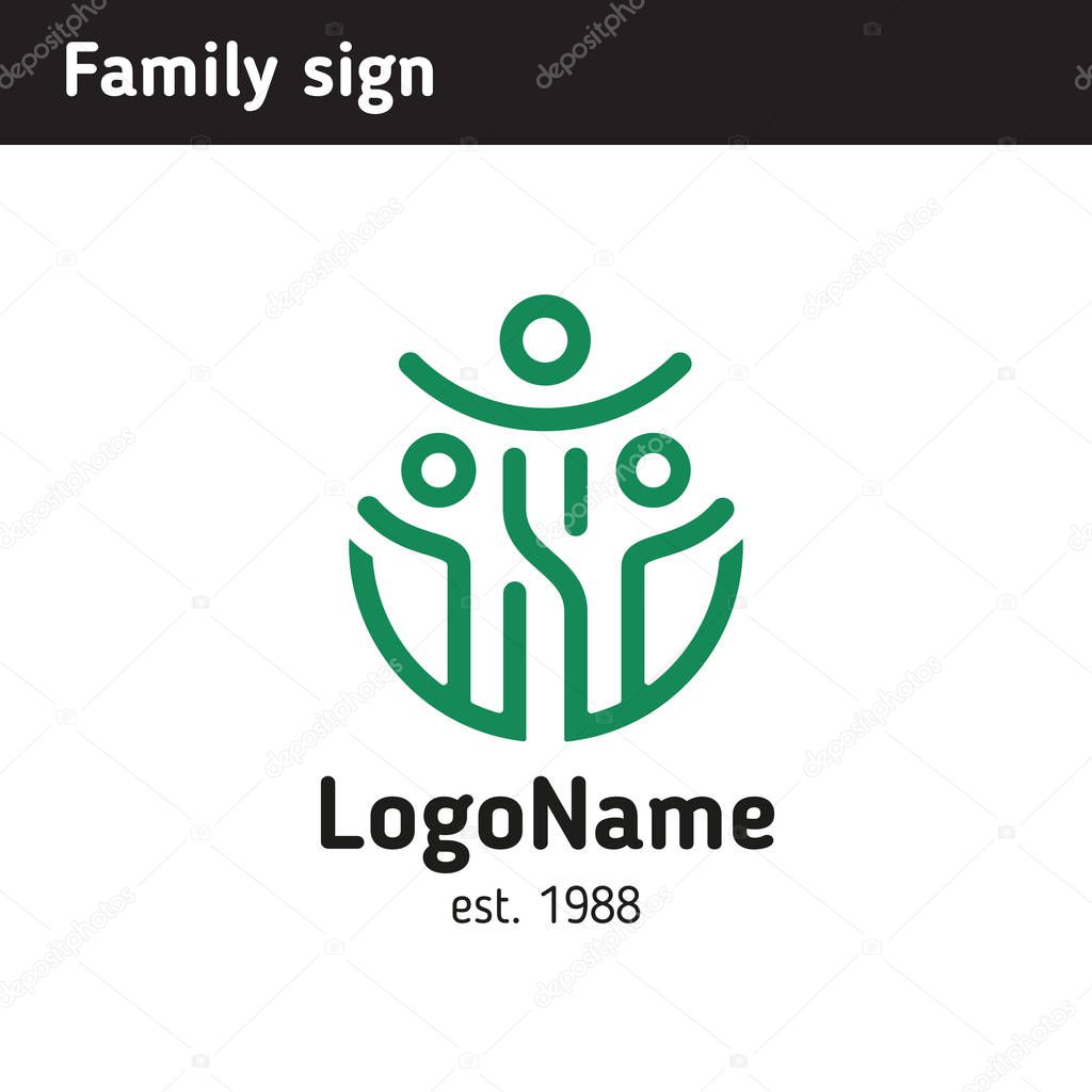 Family sign, medicine, education
