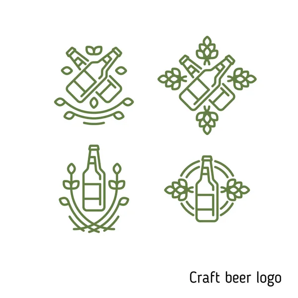 Señal para la producción de cerveza artesanal, tienda, bar — Vector de stock