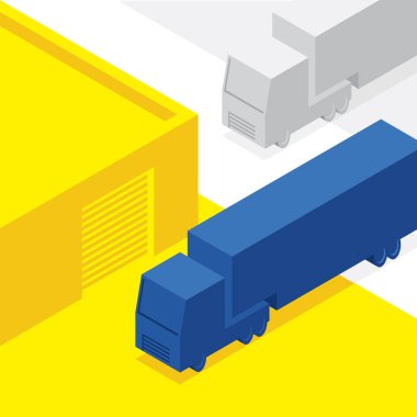 poster veya reklam, Sarı zemin üzerine lo mavi