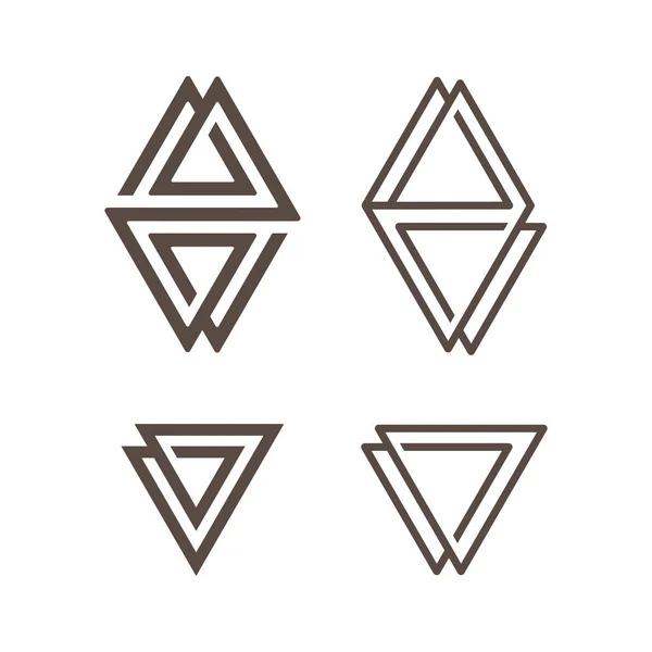 Satz von einfachen abstrakten Logo — Stockvektor