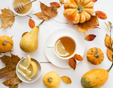 sonbahar sağlıklı çay beyaz 