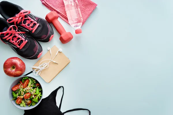 Conjunto de equipamentos de fitness — Fotografia de Stock