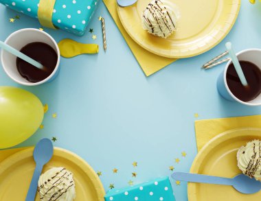 Parti için hazırlanan doğum günü tablo