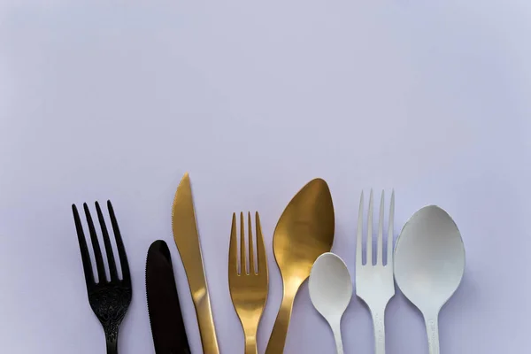 Cucchiai, coltelli, forchette — Foto Stock