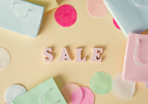 sale sign of wooden letters