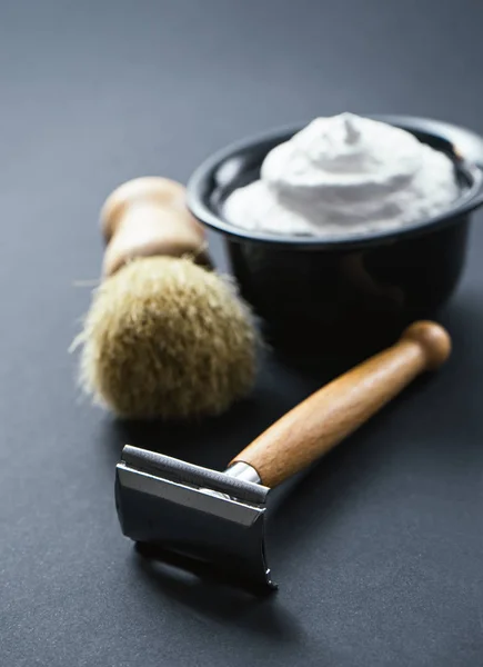 Brush, foam, shaver — Stock Photo, Image