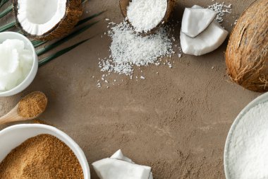 image of coconut products. 