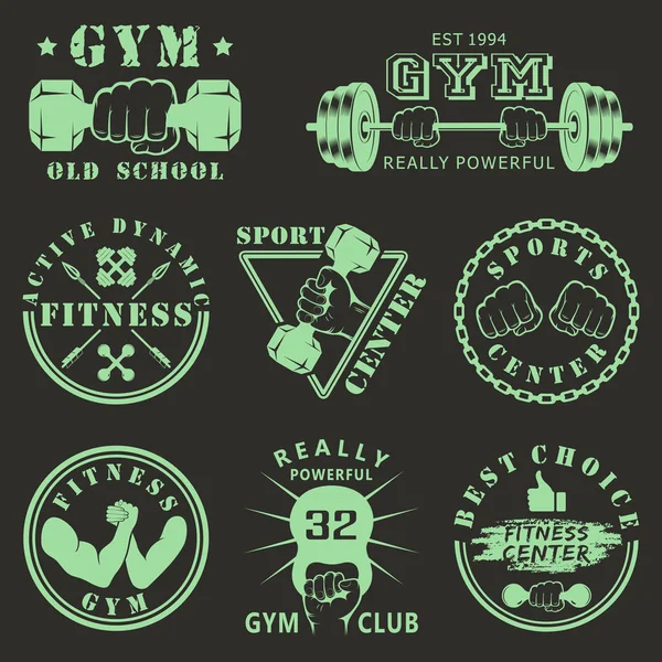 Icone della palestra fitness — Vettoriale Stock