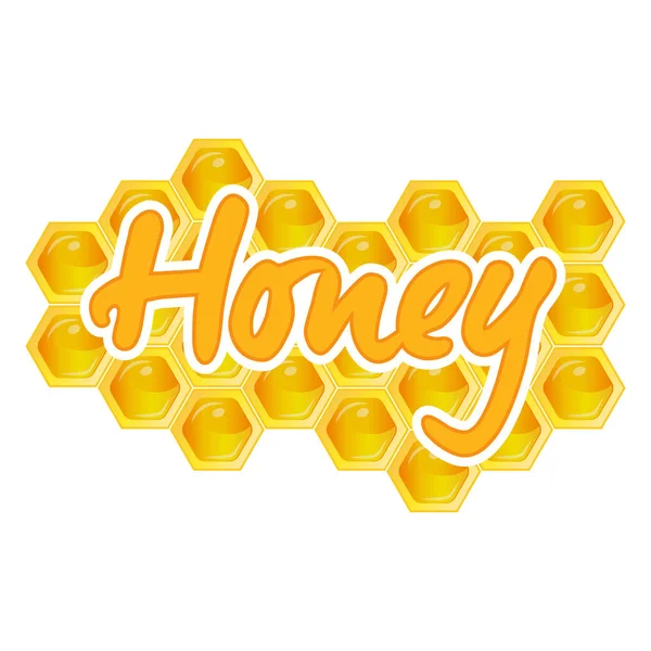 Органічний сирий мед. Виробництво здорової їжі . — стоковий вектор