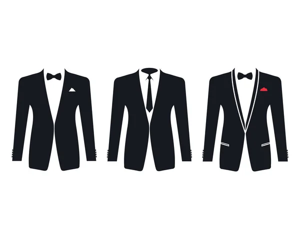 Traje formal de hombre sobre fondo blanco . — Vector de stock