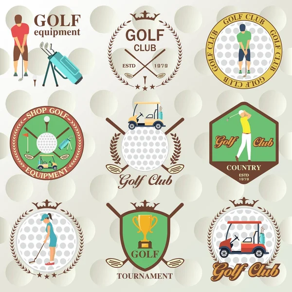 Set de etiquetas de golf, insignias — Vector de stock