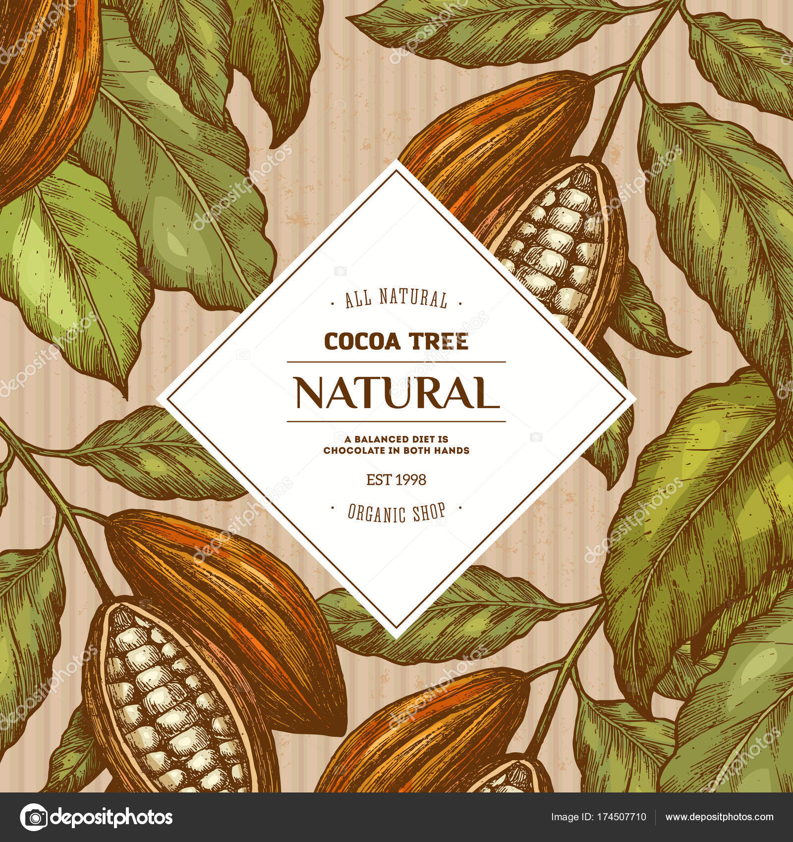 pics Pictures Of Cocoa Bean Trees https depositphotos com 174507710 stock illustration cocoa bean tree round design html