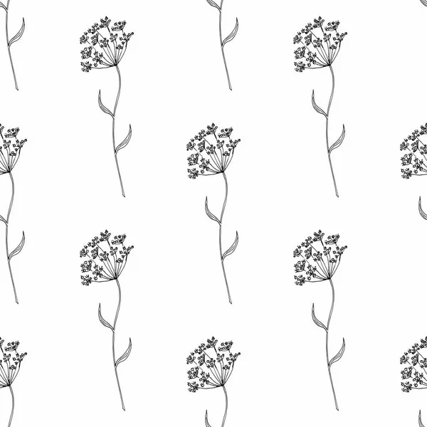 Wildflower naadloze textuur — Stockvector