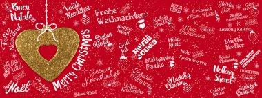 Neşeli Noel selamlar afiş dünyadan web