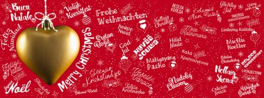 Neşeli Noel selamlar afiş dünyadan web