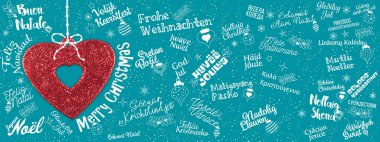 Neşeli Noel selamlar afiş dünyadan web