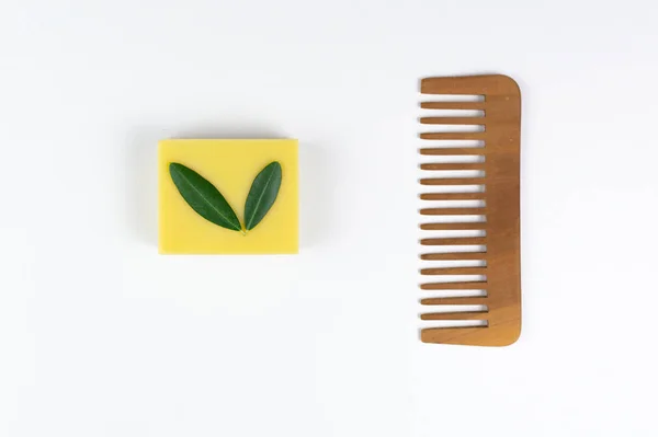 Eco natural and biologic soap and solid shampoo bars. Zero waste — 스톡 사진