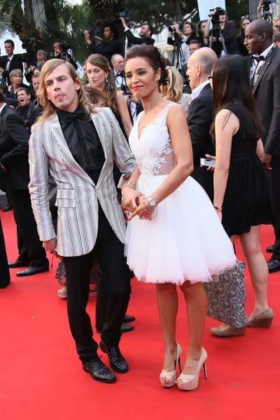 Christophe Guillarme et Aida Touihri assistent à la première de "Irrational Man" lors de la 68e édition du Festival de Cannes le 15 mai 2015 à Cannes, France . — Photo