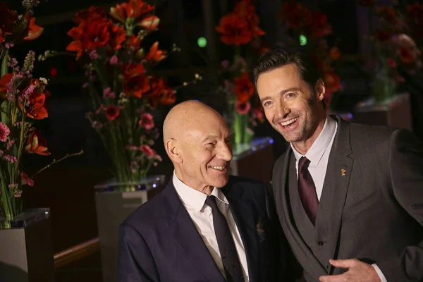 Hugh Jackman och Patrick Stewart — Stockfoto