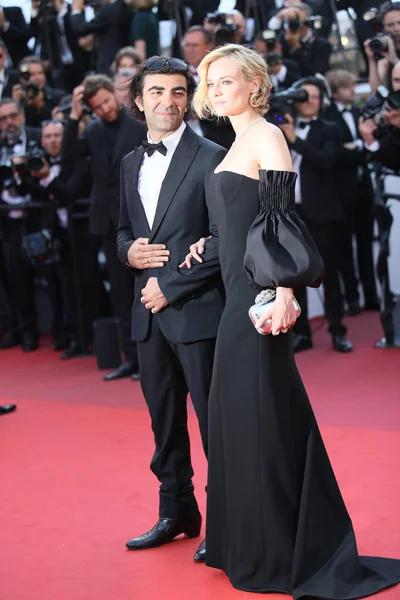 Diane Kruger y el director Fatih Akin — Foto de Stock