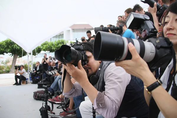 Fotógrafo assiste a Cinefondação do Júri — Fotografia de Stock