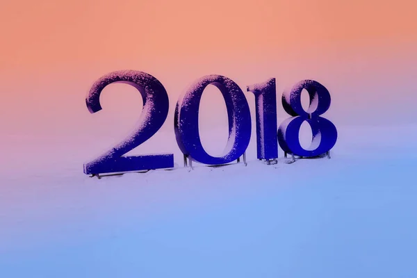 Feliz ano novo 2018 — Fotografia de Stock