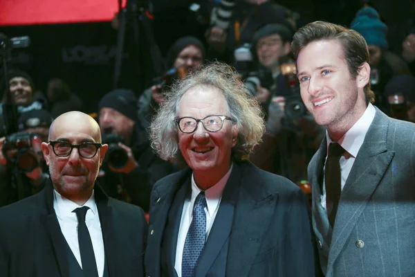 Armie Hammer, Geoffrey Rush, Stanley Tucci — Fotografia de Stock