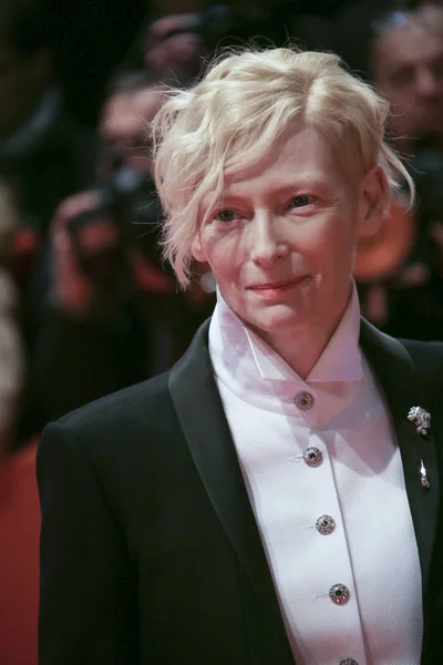 Tilda Swinton frequenta a 'Ilha dos Cães' — Fotografia de Stock