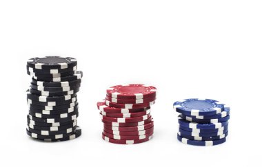 Poker fişleri, dağınık poker fişleri bir arka plan