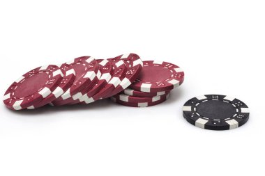 Poker fişleri, dağınık poker fişleri bir arka plan