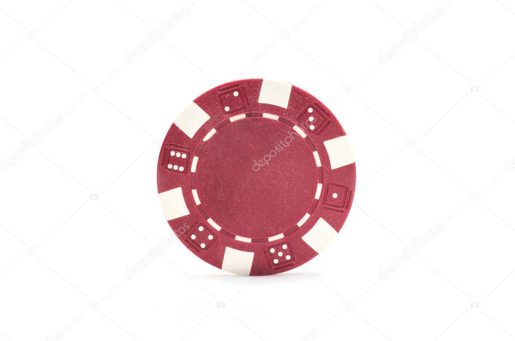 Casino chips isolated on white background