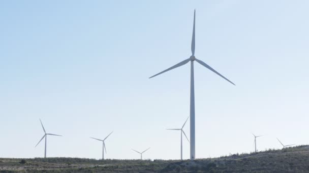 Turbine eoliche. Eco concetto di potenza — Video Stock