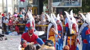 Limassol, Kıbrıs - 26 Şubat: Grand karnaval geçit, 26 Şubat 2017 Limassol, Kıbrıs