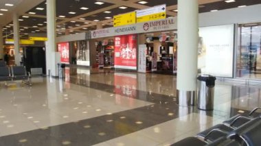 Moskova - 25 Mayıs: Sheremetyevo terminalde içinde 25 Mayıs 2017 Moskova'da